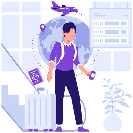 Student wants to study abroad  Illustration