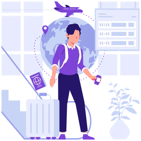 Student wants to study abroad  Illustration