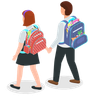 illustration for student with bag