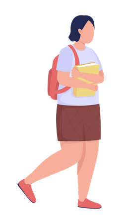 Student with books Illustration