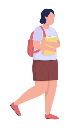 Student with books  Illustration