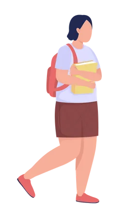 Student with books  Illustration