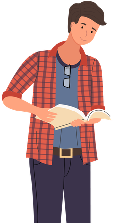 Student with notebook  Illustration