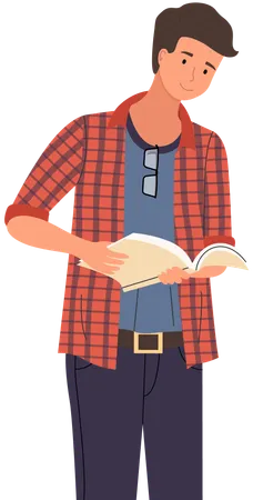 Student with notebook  Illustration