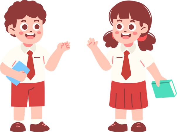 Schüler im Gespräch  Illustration