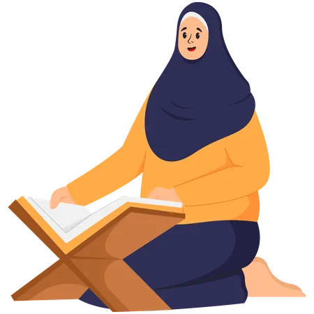 Studentinnen studieren den Koran  Illustration