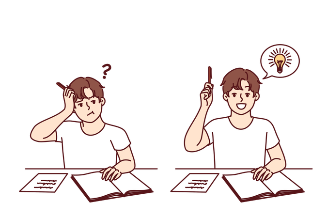 Students are answering questions in class  Illustration