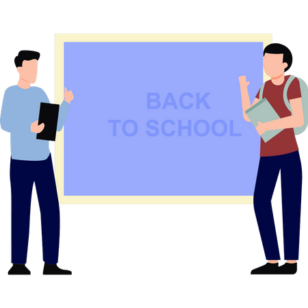 Students are back at school  Illustration