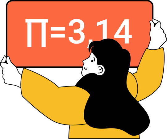 Students are learning mathematics equations  イラスト