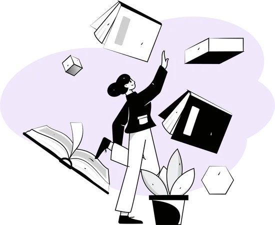 Students are preparing for competitive exams  Illustration