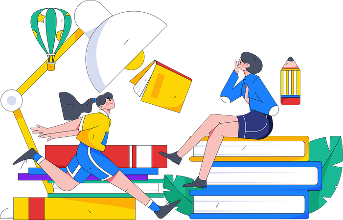 Students are preparing for exams  Illustration