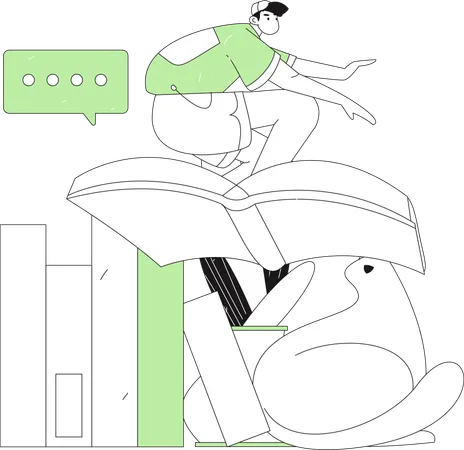 Students are preparing for school exams  Illustration