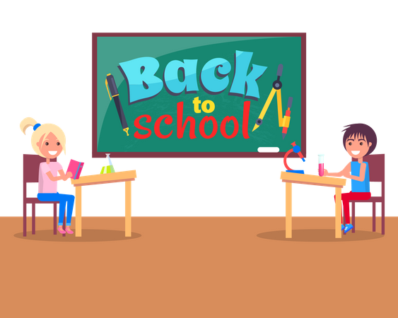 Students get back to school  Illustration