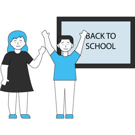 Students get back to school  Illustration