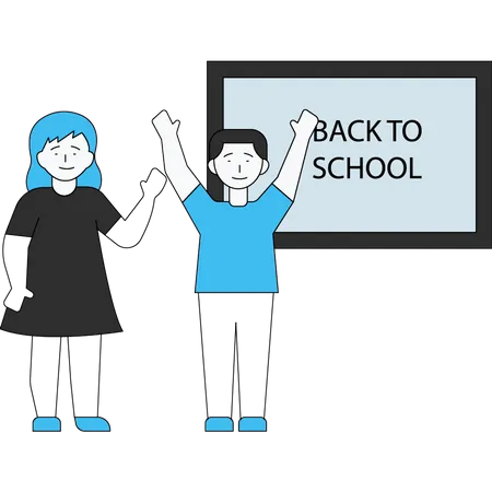 Students get back to school  Illustration