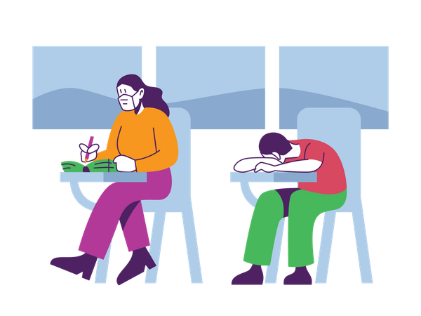 Students in classroom  Illustration