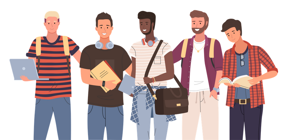 Students of educational institution Illustration