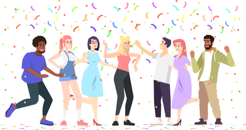 Students Party  Illustration