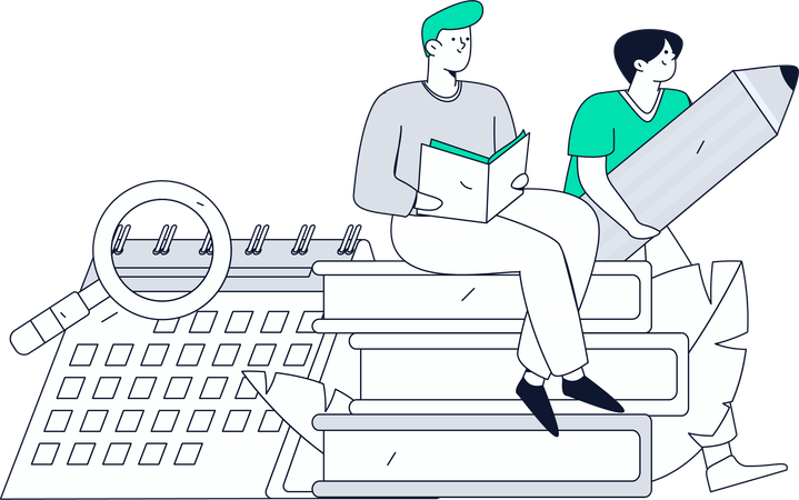 Students prepare according to exam timetable  Illustration