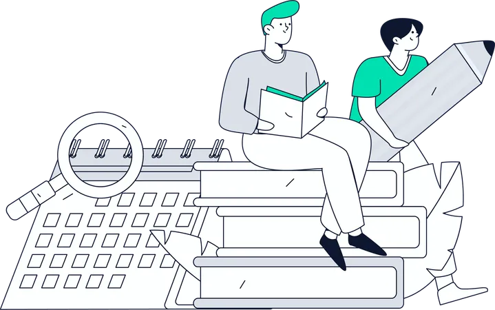 Students prepare according to exam timetable  Illustration