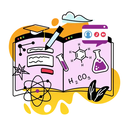 Study chemistry Illustration