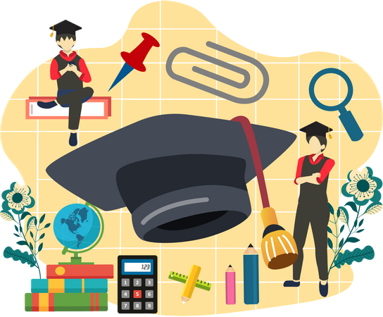Study graduation  일러스트레이션