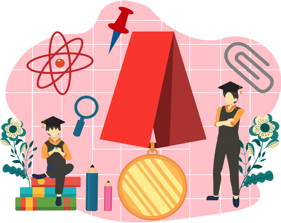 Study graduation  일러스트레이션