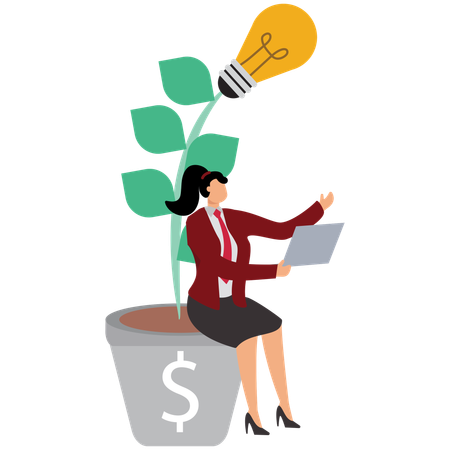 Study more knowledge to grow and success  Illustration