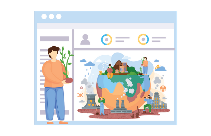 Study On Global Temperatures  Illustration