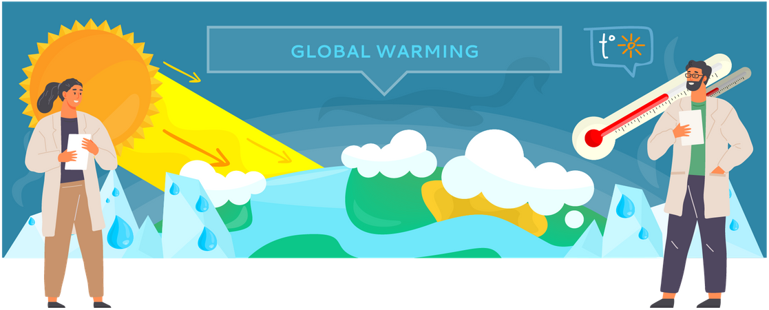 Study On Global Temperatures  Illustration