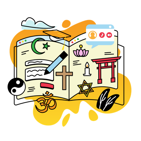 Study religion  Illustration