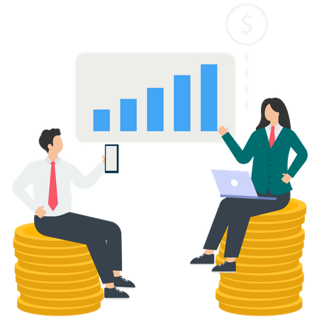 Studying Finance with a Tutor, Savings and Managing Finance  Illustration