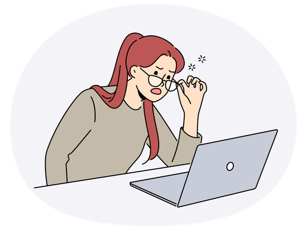 Stunned woman look at computer screen shocked with news  Illustration