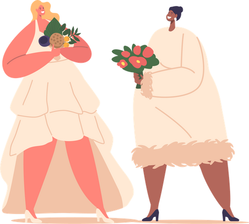 Stunning Plus-size Bride  Illustration