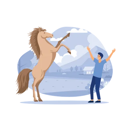 Stunt horse Illustration