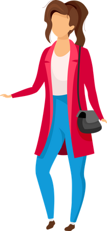 Stylish woman in coat  Illustration