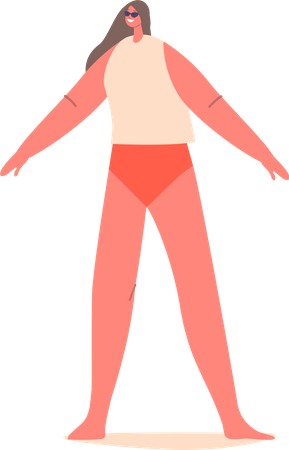 Stylish woman in sunglasses  Illustration