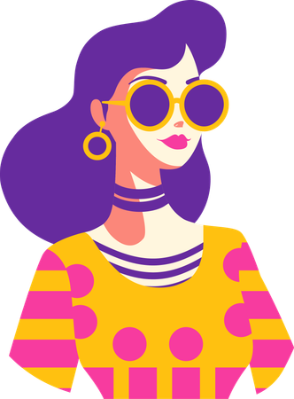 Stylish woman posing  Illustration