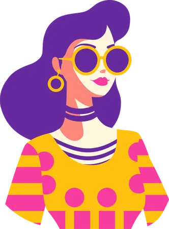 Stylish woman posing  Illustration