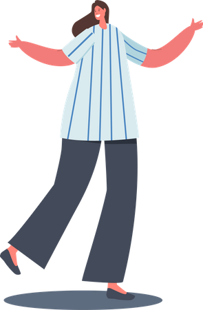 Stylish woman wearing white shirt  Illustration