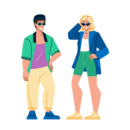 Stylist couple  Illustration