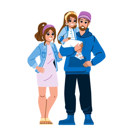 Stylist family  Illustration