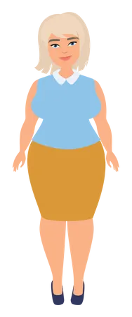 Stylist fat female  Illustration