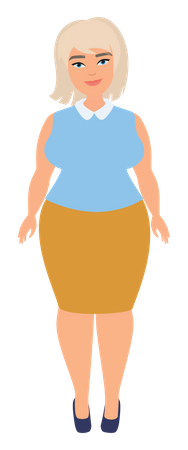 Stylist fat female  Illustration