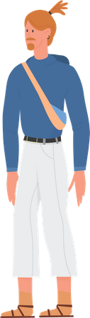 Stylist man giving standing pose  Illustration