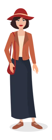 Stylist woman standing  Illustration