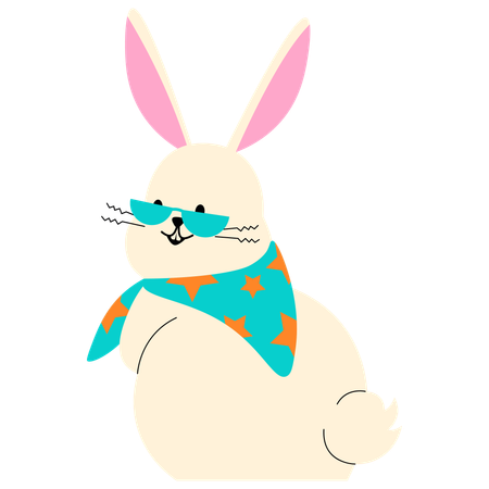 Lapin styliste  Illustration