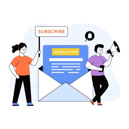 Subscribe Newsletter  Illustration