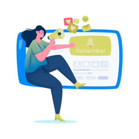 Subscribe us  Illustration