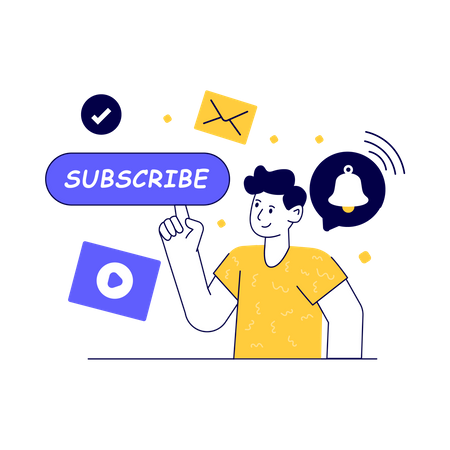 Subscribe us  Illustration
